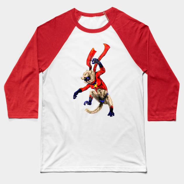 Ms Monkey Marvel Baseball T-Shirt by ThirteenthFloor